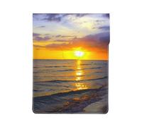 HEBSDFG Sunset at Honeymoon Island State Park Print 13-inch Laptop Sleeve, Slim Shockproof Insertion Design Leather Laptop Case Bag for Office, School, Travel
