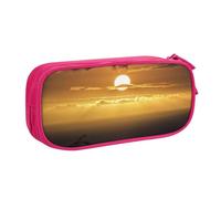 HEBSDFG Sunset Hawaii Beach Print Cute Pencil Case Pouch for Boys Girls, Pink High Capacity Travel Pen Bag Organizer Makeup Bag for Student School College Office