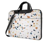 HEBSDFG Terrazzo Marble Pastel Print Laptop Bag 14 inch, Shockproof Computer Bags with Anti-Static Lining, Convertible Shoulder/Crossbody Carry for Office, School, Travel