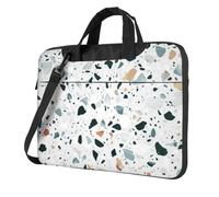 HEBSDFG Terrazzo Marble Pastel Print Laptop Bag 15.6 inch, Shockproof Computer Bags with Anti-Static Lining, Convertible Shoulder/Crossbody Carry for Office, School, Travel