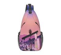 HEBSDFG The Old Hollywood Pattern Sling Backpack Funny Messenger Chest Bag Zipper Sling Bag for School, Travel & Work