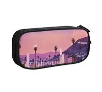 HEBSDFG The Old Hollywood Print Cute Pencil Case Pouch for Boys Girls, Black High Capacity Travel Pen Bag Organizer Makeup Bag for Student School College Office