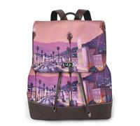HEBSDFG The Old Hollywood Printed Women Backpack, Ladies PU Leather Rucksack Laptop Bags Daypack for School Travel Work