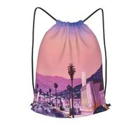 HEBSDFG The Old Hollywood Prints Drawstring Backpack for Women Men Adjustable String Bag Sackpack for Sport Gym Bags Shopping Beach, S