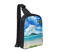 HEBSDFG The Sea Pattern Crossbody Shoulder Sling Pack Water-Resistant Messenger Chest Bag Zipper Sling Bag for School, Travel & Work