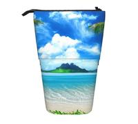 HEBSDFG The Sea Prints Retractable Pencil Case & Cosmetic Pouch, Big Stationery Bag Pen Box for School Office Travel