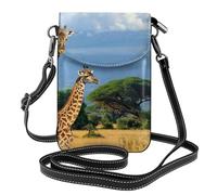HEBSDFG Three giraffes Printed Cell Phone Purse for Men Women PU Leather Phone Crossbody Bag with Adjustable Shoulder Bag Wallet