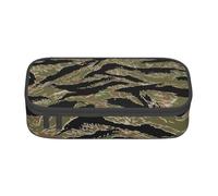 HEBSDFG Tiger Stripe Camouflage Print Pencil Case Large Pen Bag Cute Compartment Desk Organizer Make up Bag for School, Office, Makeup, Travel