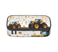 HEBSDFG Tractor Farming Print Pencil Case Large Pen Bag Cute Compartment Desk Organizer Make up Bag for School, Office, Makeup, Travel