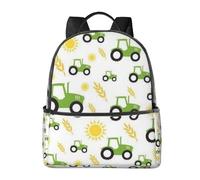 HEBSDFG tractor farming Prints School Bag Bookbag Laptop Backpack Stylish Lightweight Backpack Travel Backpack for Kids Students Boys Girls