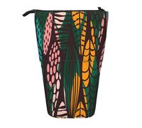 HEBSDFG Tribal Tropical Jungle Forest Palm Tree Prints Retractable Pencil Case & Cosmetic Pouch, Big Stationery Bag Pen Box for School Office Travel