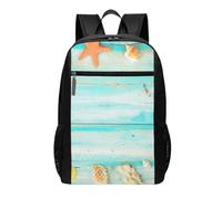 HEBSDFG Tropical Beach Seaside Printed Travel Laptop Backpack for Men Women, Large Capacity Business Rucksack with Anti-Theft Pockets Daypack for School, Work & Outdoor