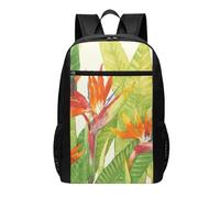 HEBSDFG Tropical Bird Printed Travel Laptop Backpack for Men Women, Large Capacity Business Rucksack with Anti-Theft Pockets Daypack for School, Work & Outdoor