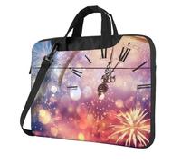 HEBSDFG Twelve o'clock New Year Celebration Print Laptop Bag 14 inch, Shockproof Computer Bags with Anti-Static Lining, Convertible Shoulder/Crossbody Carry for Office, School, Travel