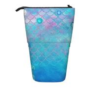 HEBSDFG Under The Sea Prints Retractable Pencil Case & Cosmetic Pouch, Big Stationery Bag Pen Box for School Office Travel