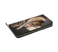 HEBSDFG USA West Rodeo Hat Printed Long Wallet for Men and Women PU Leather Hand Purse with Card Holder, Zipper Closure