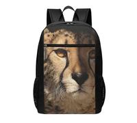 HEBSDFG White Cheetah Printed Travel Laptop Backpack for Men Women, Large Capacity Business Rucksack with Anti-Theft Pockets Daypack for School, Work & Outdoor