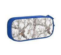 HEBSDFG White Tree Camouflage Print Cute Pencil Case Pouch for Boys Girls - Blue High Capacity Travel Pen Bag Organizer Makeup Bag for Student School College Office