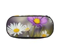 HEBSDFG Wild Flower Prints Pencil Case Cute Stationery Case Organiser with Pen Slots for School Travel Office Gifts