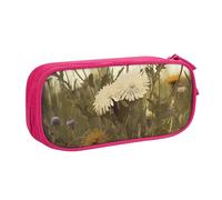 HEBSDFG Wild Flowers Print Cute Pencil Case Pouch for Boys Girls - Pink High Capacity Travel Pen Bag Organizer Makeup Bag for Student School College Office