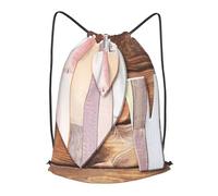 HEBSDFG Wooden LOVE Prints Drawstring Backpack for Women Men Adjustable String Bag Sackpack for Sport Gym Bags Shopping Beach, S