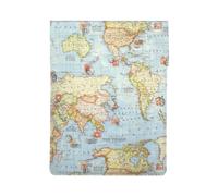HEBSDFG World Map Print 13-inch Laptop Sleeve, Slim Shockproof Insertion Design Leather Laptop Case Bag for Office, School, Travel