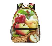 HEBSDFG Yellow Green Red Fruits in a Basket Prints School Bag Bookbag Lightweight Laptop Backpack Casual Daypack Travel Backpack for Students Boys Girls