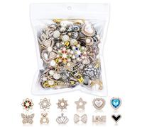 Hebterrka 110 Pieces Sock Pendants Set, Junk Sock Pendants, Gold Lapel Pins, Sparkly Sock Pendants for Jewellery Making, Sock Pendants for Women