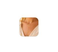 Hebterrka Lariat Women's Necklace Fine Long Chain 14 Carat Gold-Plated / Silver, L, Brass with 14k gold plating