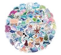 Hebterrka Marine Life Sticker Set, 100 Waterproof Stickers For Kids, Teens And Adults, Colourful Stickers Of Fish, Turtles, Whales, Ideal For Laptop And More