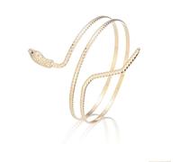 Hebterrka Upper Arm Bangle Gold Bangle for Women, Unique Snake-Design Bracelet, Ideal Costume Accessory, One Size, Elegant Gold Bangles