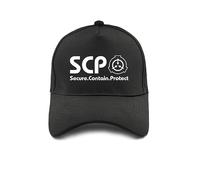 HEBUOUI Baseball Cap for Men Outdoors SCP Foundation Secure Contain Protect Baseball Cap Men Adjustable Outdoor Summer Unisex SCP Hats Leisure Gift