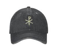 HEBUOUI Baseball Cap Unisex Cotton Breathable Chi Rho Distressed Cowboy Hat Military Cap Man Trucker Cap Gentleman Hat Ladies Men's Outdoor Gift