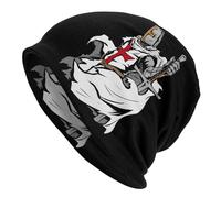 HEBUOUI Knight Templar Sword Crusader Beanie Bonnet Knit Hats Men Women Unisex Adult Warm Winter Skullies Beanies Caps Personalized for Boyfriend
