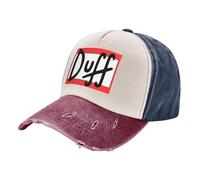HEBUOUI Sun hat Men Casual Duff Beer Logo Baseball Cap Unisex Distressed Denim Snapback Hat Outdoor All Seasons Travel Caps Hat dad Birthday Gifts