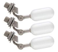 Hebupoe 3-Piece Float Valve Set, 1/2-Inch Water Supply Pipe Float Valve with Adjusting Arm for Swimming Pool, Aquarium (Gray)