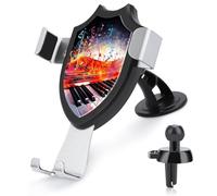 HEBVNJF Car Phone Holder Universal Colorful Piano Keyboard Music Note Car Phone Mount for Car Dashboard Windshield Air Vent