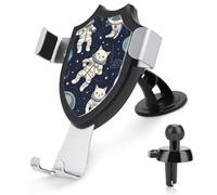 HEBVNJF Car Phone Holder Universal Fun Cat Astronaut Car Phone Mount for Car Dashboard Windshield Air Vent