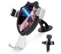 HEBVNJF Car Phone Holder Universal Space Laser Cat Novelty Cute Funny Car Phone Mount for Car Dashboard Windshield Air Vent