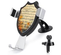 HEBVNJF Car Phone Holder Universal Vintage Music Note Car Phone Mount for Car Dashboard Windshield Air Vent