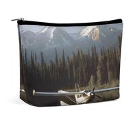 HEBVNJF Travel Makeup Bag Portable Cosmetic Bag BackYard Chickens Makeup Storage Bag for Women/girl, Airplane on Lake, One Size