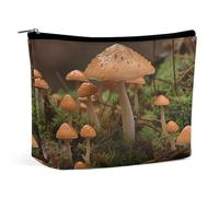 HEBVNJF Travel Makeup Bag Portable Cosmetic Bag Complex Landscape Makeup Storage Bag for Women/girl, Wild mushroom, One Size