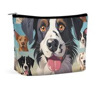 HEBVNJF Travel Makeup Bag Portable Cosmetic Bag Lucky Elephant Makeup Storage Bag for Women/girl, the dog breed, One Size