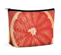 HEBVNJF Travel Makeup Bag Portable Cosmetic Bag Positano Seaside Sunset Makeup Storage Bag for Women/girl, Pink ripe Grapefruit Slice, One Size