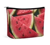 HEBVNJF Travel Makeup Bag Portable Cosmetic Bag White Fantasy Dream Catcher Makeup Storage Bag for Women/girl, Watermelon beautiful, One Size