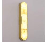 HEBXMF 13.7 Inch Natural Alabaster Wall Light, Nordic Minimalist Style Wall Sconce, Hardwired LED Light Source Wall Lamp, Restaurant Living Room Balcony Decoration Light Fixtures