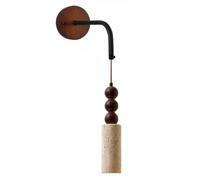 HEBXMF E26 Light Source Single Head Wall Light, Nordic Industrial Style Yellow Travertine Wall Lamp, Personality Flush Mount Wall Sconce, Living Room Bedside Wall Mounted Light Fixtures