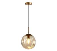 HEBXMF E27 Base Ceiling Lighting Fixtures,Creative Fashion Spherical Glass Pendant Lamp Lampshade,modern Minimalist Style Hanging Light,Decorative Chandelier For Bar Balcony Cafe