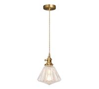 HEBXMF E27 Base Single-head Chandelier, Personalized Glass Hanging Lamp Lampshade, Ceiling Lighting Fixtures, Bedroom Dining Room Balcony Decoration Pendant Light