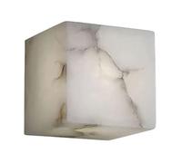 HEBXMF G9 Base Square Wall Lamp Shade, Creative Marble Wall Light, Nordic Simple Style Single-Head Wall Sconce, Bedroom Porch Entryway Wall-Mounted Decorative Lighting Fixtures